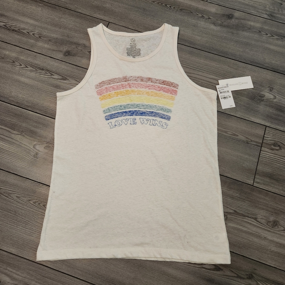 Treasure & Bond Nordstrom Cream Big Kids Size XXL (18/20) Tank Top